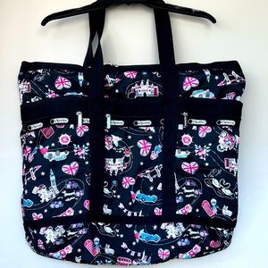 LESPORTSAC DISNEY IT’S A SMALL WORLD LONDON TRAVEL BAG